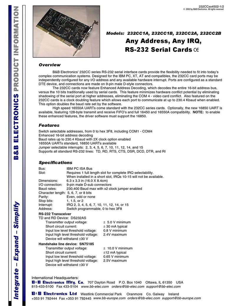 B&B Electronics 232CC1A Product information