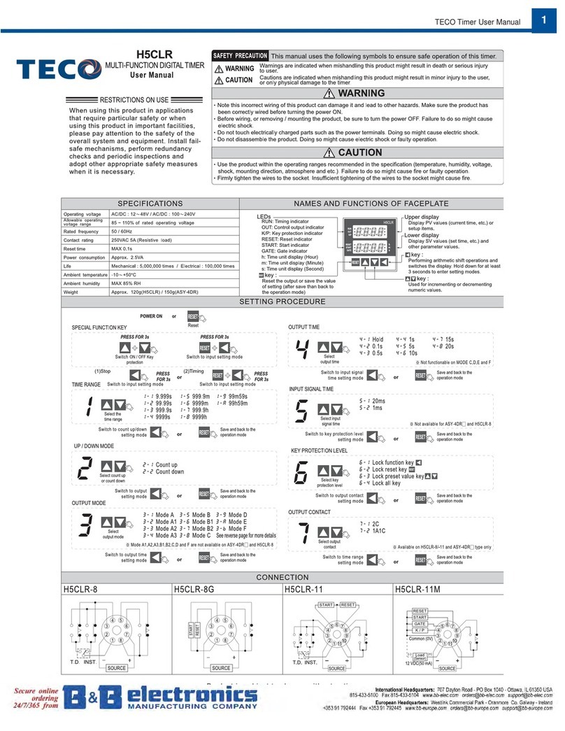 TECO TECO Timer H5CLR user manual