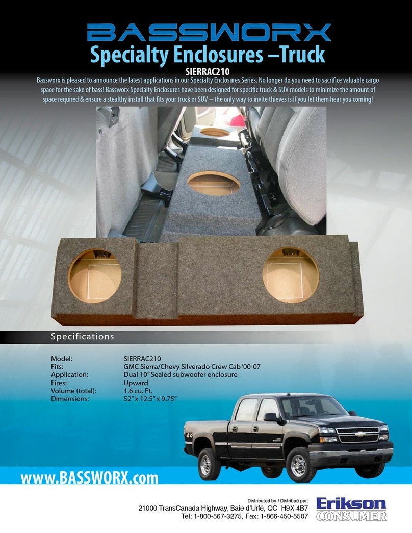 Bassworx F150SC210A Specification sheet