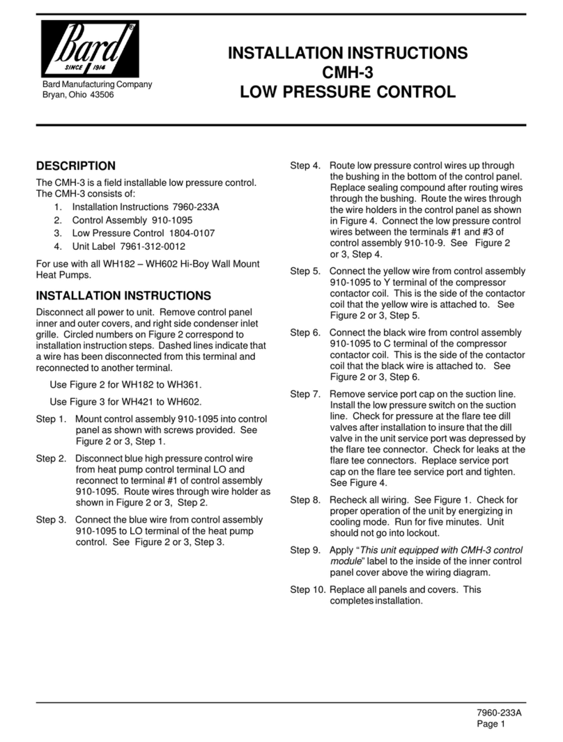 Bard CMH-3 User manual
