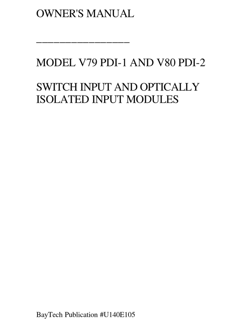 BayTech V79 PDI-1 owner's manual