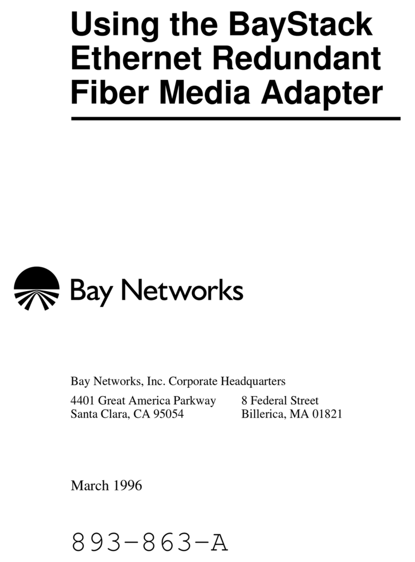 Bay Networks BayStack Fiber Media Adapter Using Bay Networks BayStack Fiber Media Adapter Using
