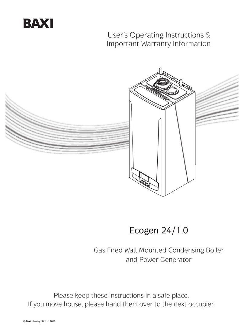 Baxi ECOGEN 24/1.0 Operation instructions Baxi ECOGEN 24/1.0 Operation instructions
