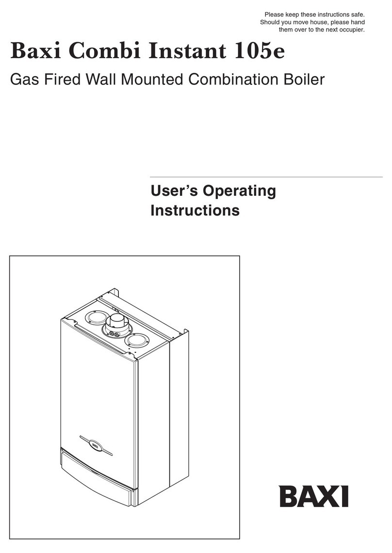 Baxi COMBI INSTANT 105e User operating instructions