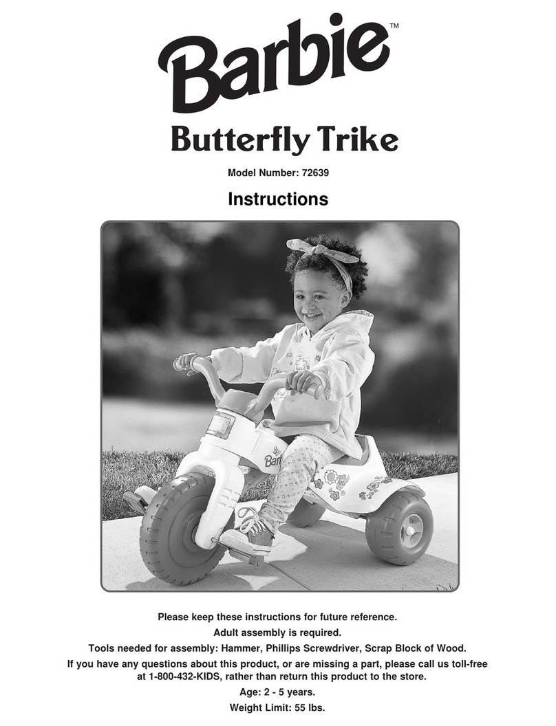 Barbie BUTTERFLY TRIKE 72639 User manual