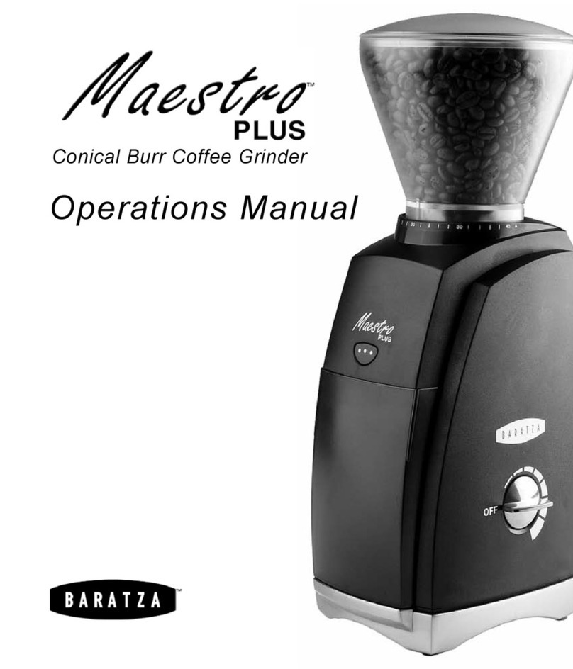 Baratza Maestro Plus User manual Baratza Maestro Plus User manual