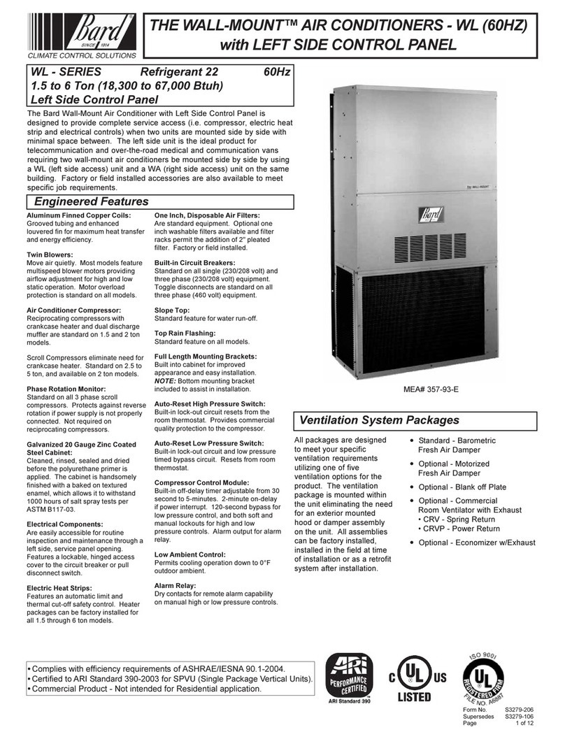 Bard 357-93-E User manual