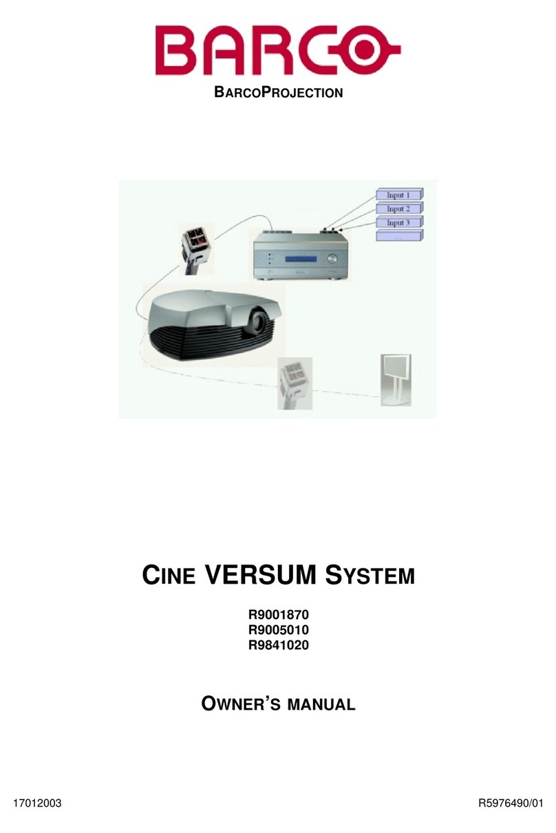 Barco R9001870 User manual