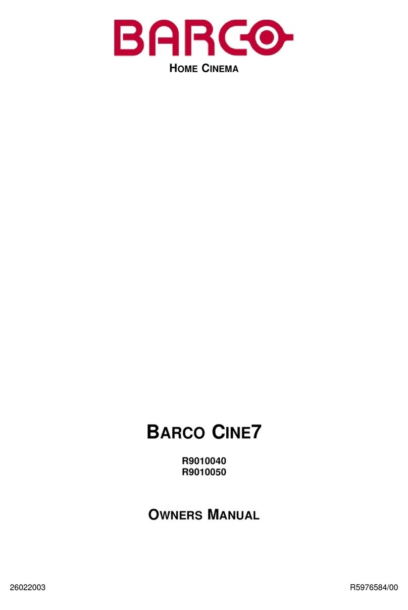 Barco CINE7 R9010040 owner's manual