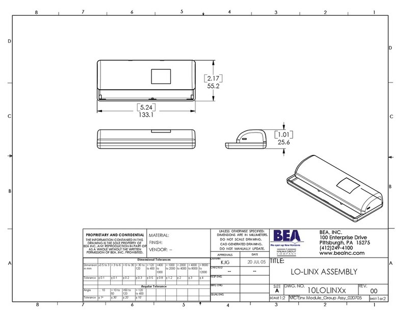 BEA LO Linx Assembly Dimensions