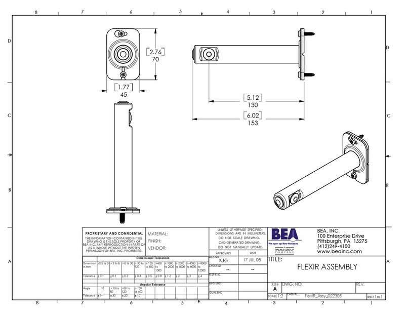 BEA Flexir Assembly Dimensional drawing