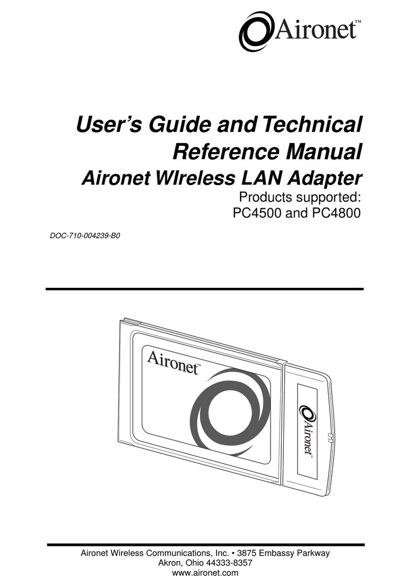 Aironet Lan Adapter User's guide & technical reference Aironet Lan Adapter User's guide & technical reference