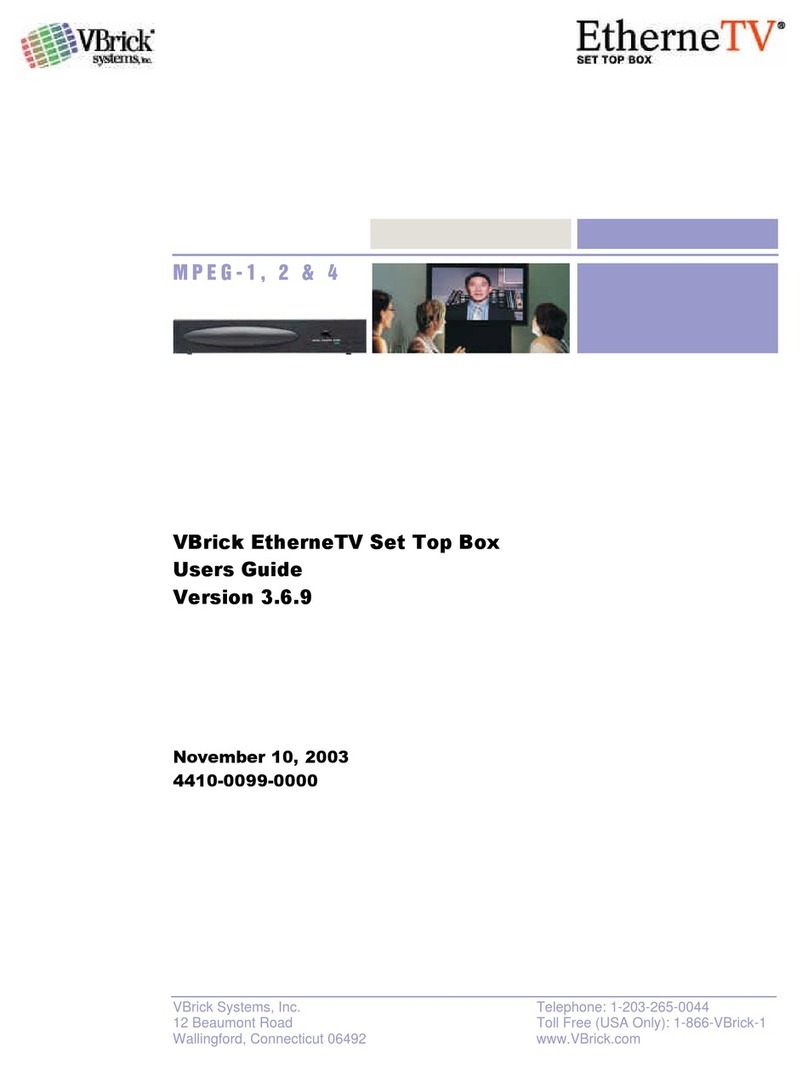 VBrick Systems MPEG - 1 User manual