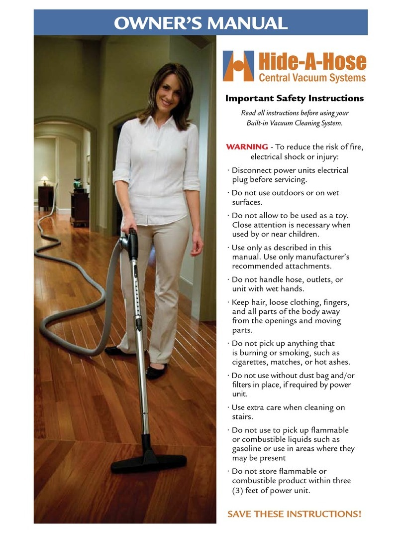 Hide-A-Hose Vacuum Cleaner User manual
