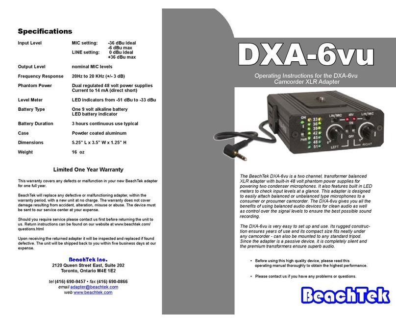 BeachTek DXA-6vu User manual