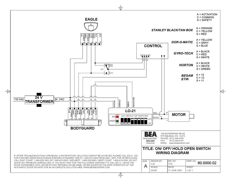 BEA BodyGuard 80.0000.02 Wiring diagram