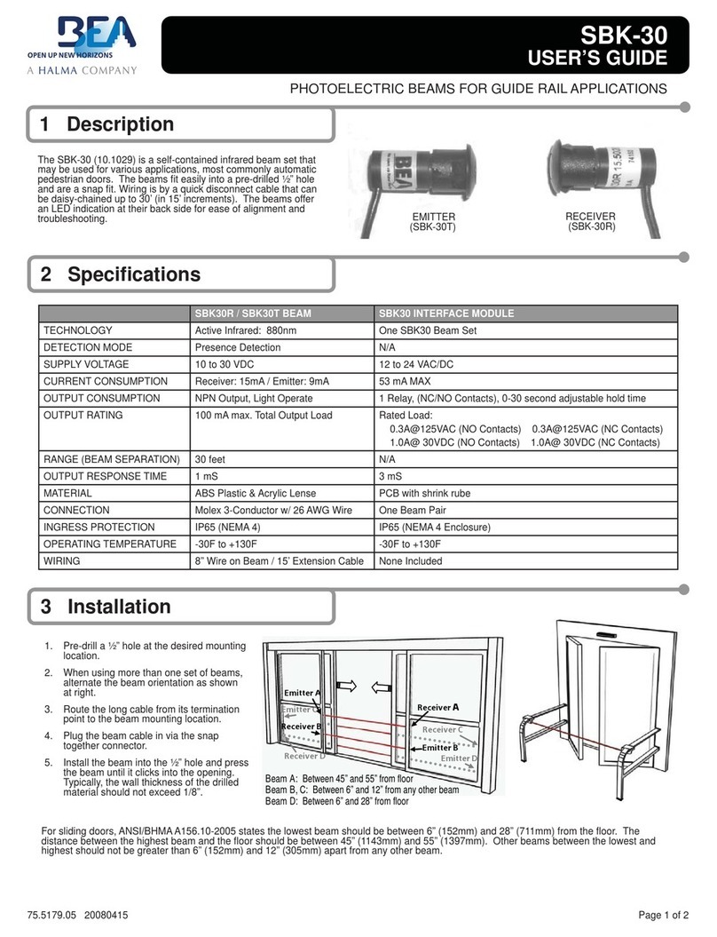 BEA SBK-30R User manual