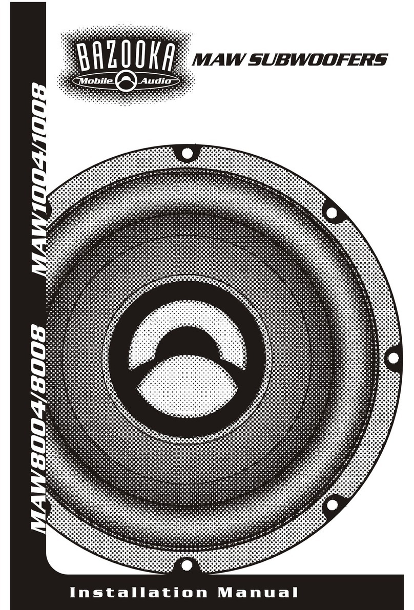 Bazooka Subwoofer MAW8008 User manual Bazooka Subwoofer MAW8008 User manual