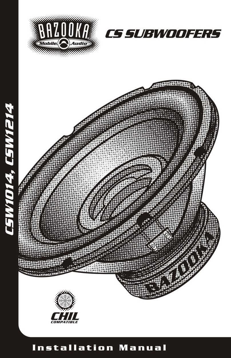 Bazooka CSW1014 User manual Bazooka CSW1014 User manual