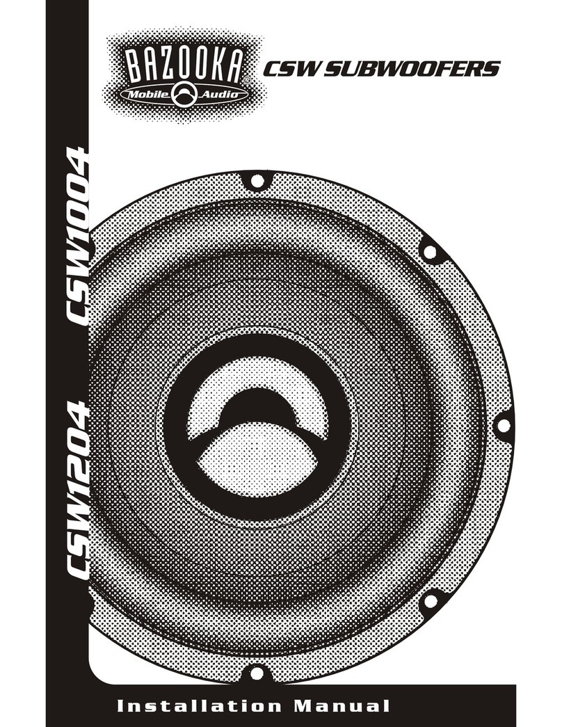 Bazooka CSW1004 User manual
