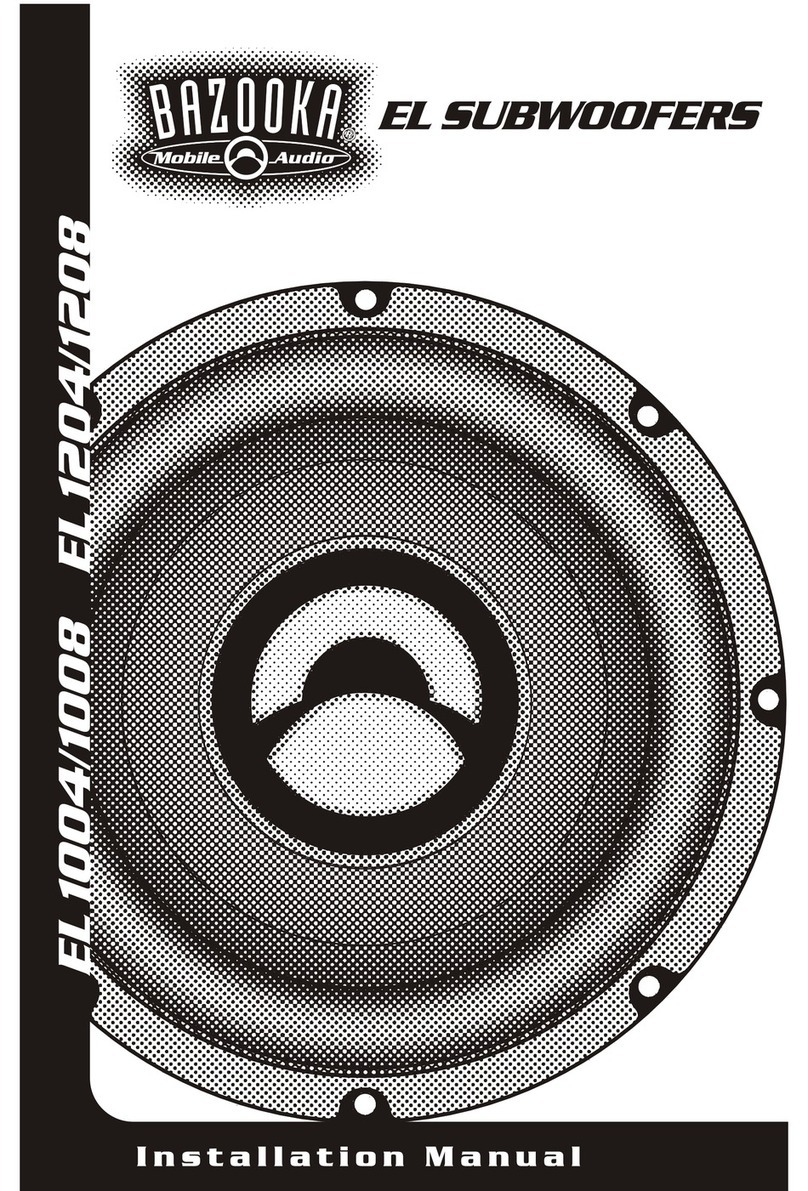 Bazooka EL1004 installation manual Bazooka EL1004 installation manual