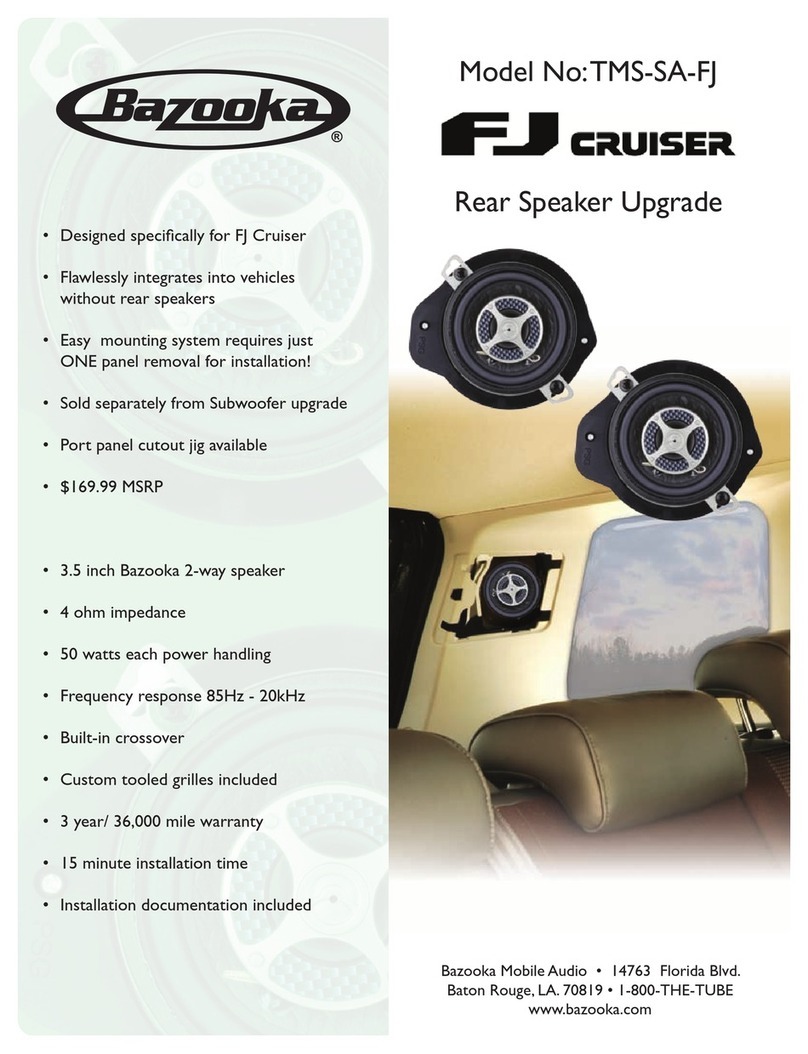 Bazooka FJ Cruiser TMS-SA-FJ datasheet
