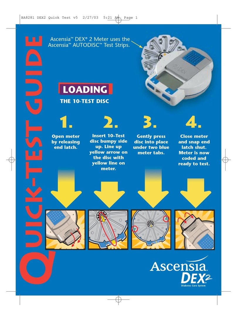 Bayer HealthCare Ascensia DEX2 Quick test guide