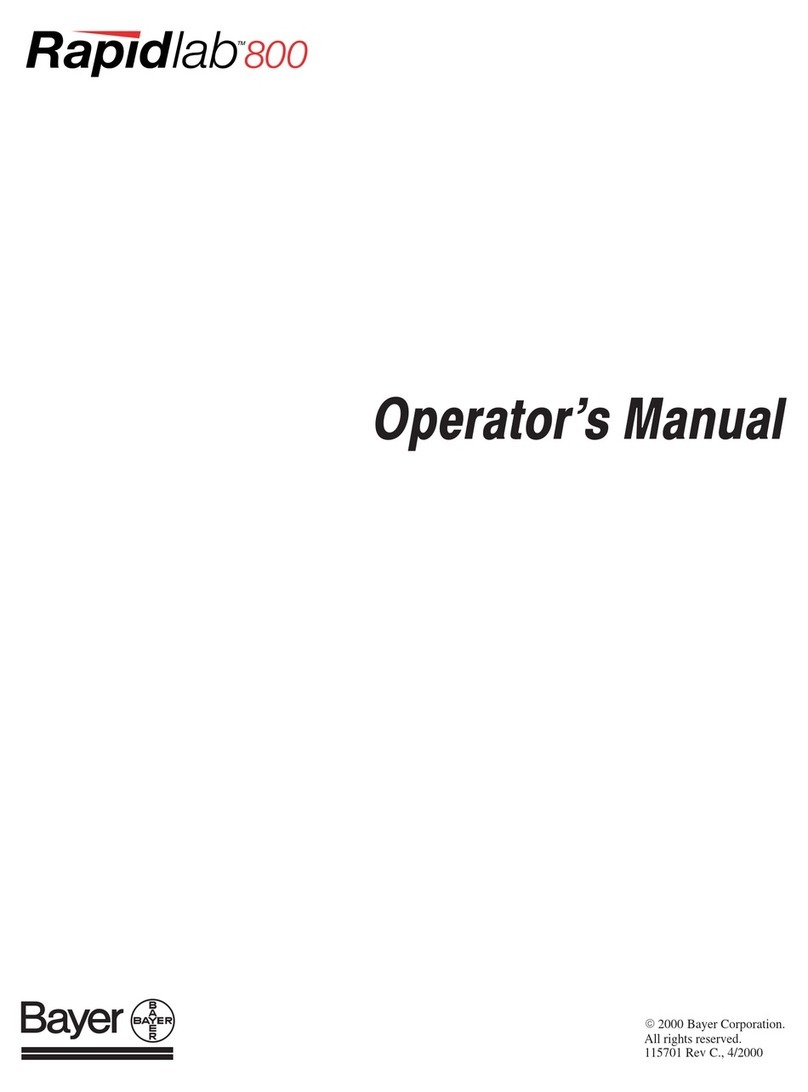 Bayer HealthCare Rapidlab 800 Operator's manual