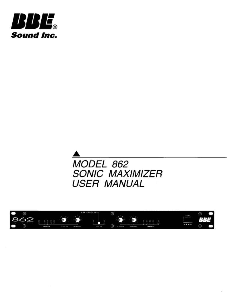 BBE 862 user manual