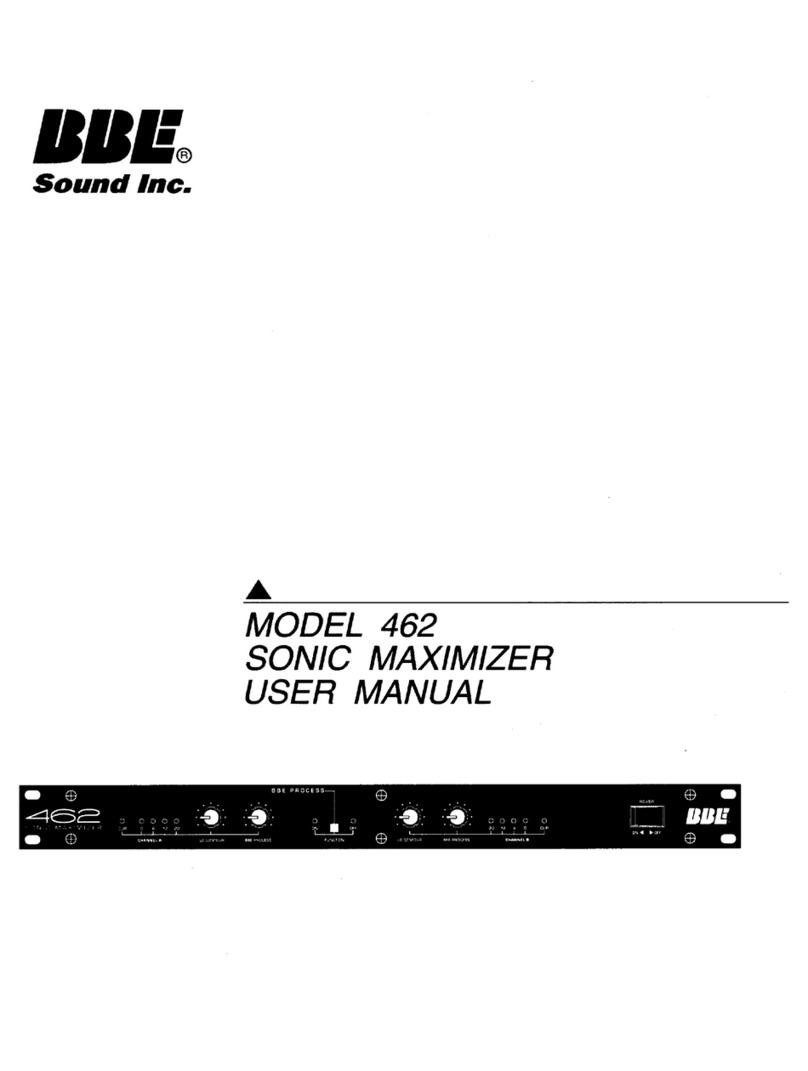 BBE 462 User manual