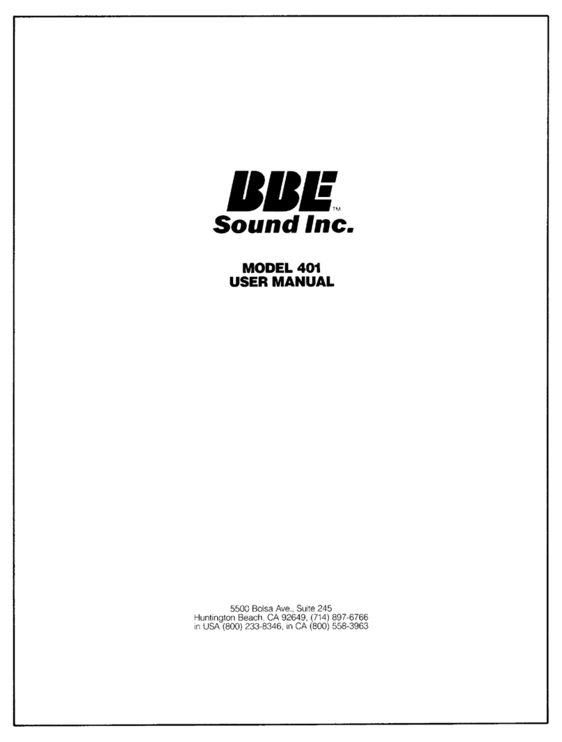 BBE 401 User manual