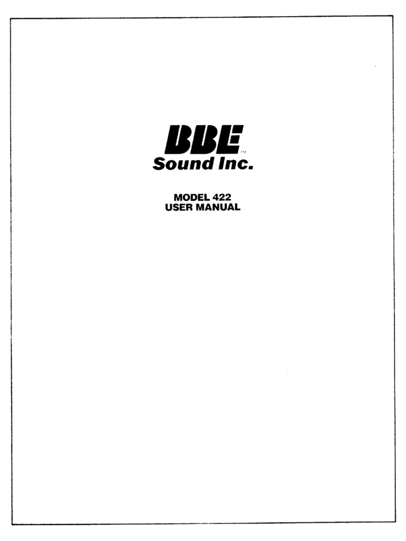 BBE 422 User manual
