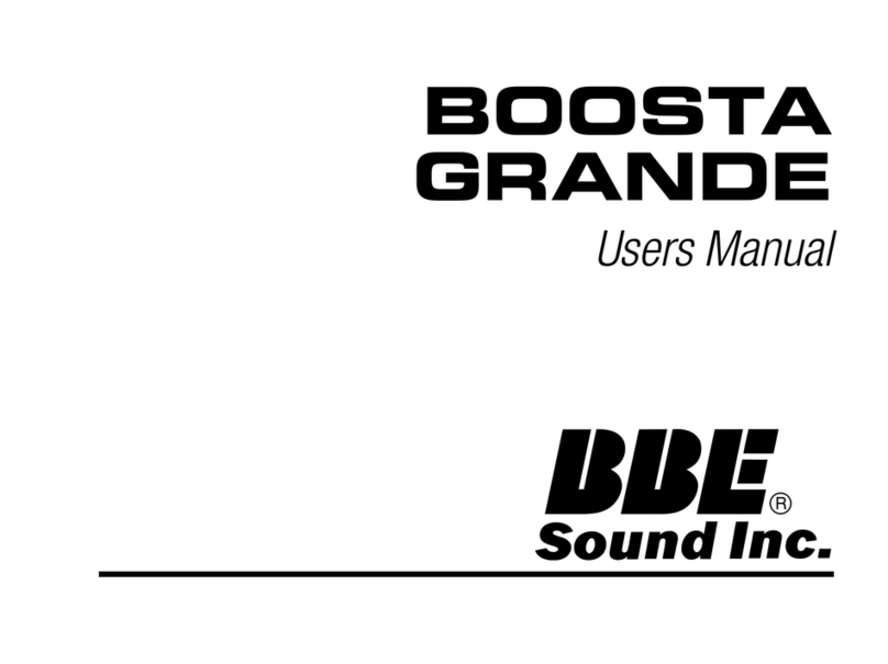 BBE Boosta Grande user manual