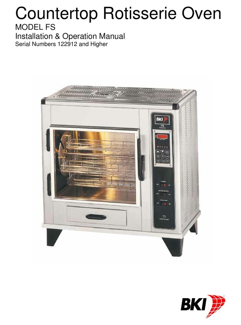 BKI Countertop Rotisserie Oven FS User manual