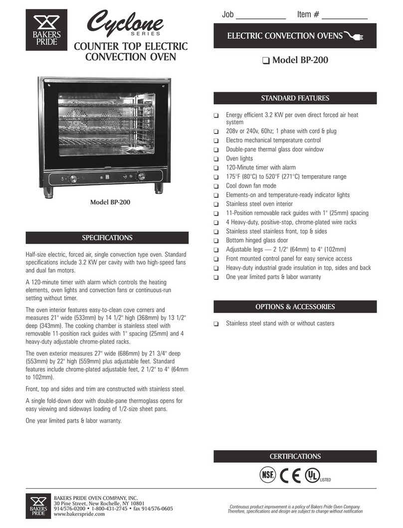 Bakers Pride Cyclone BP-200 User manual