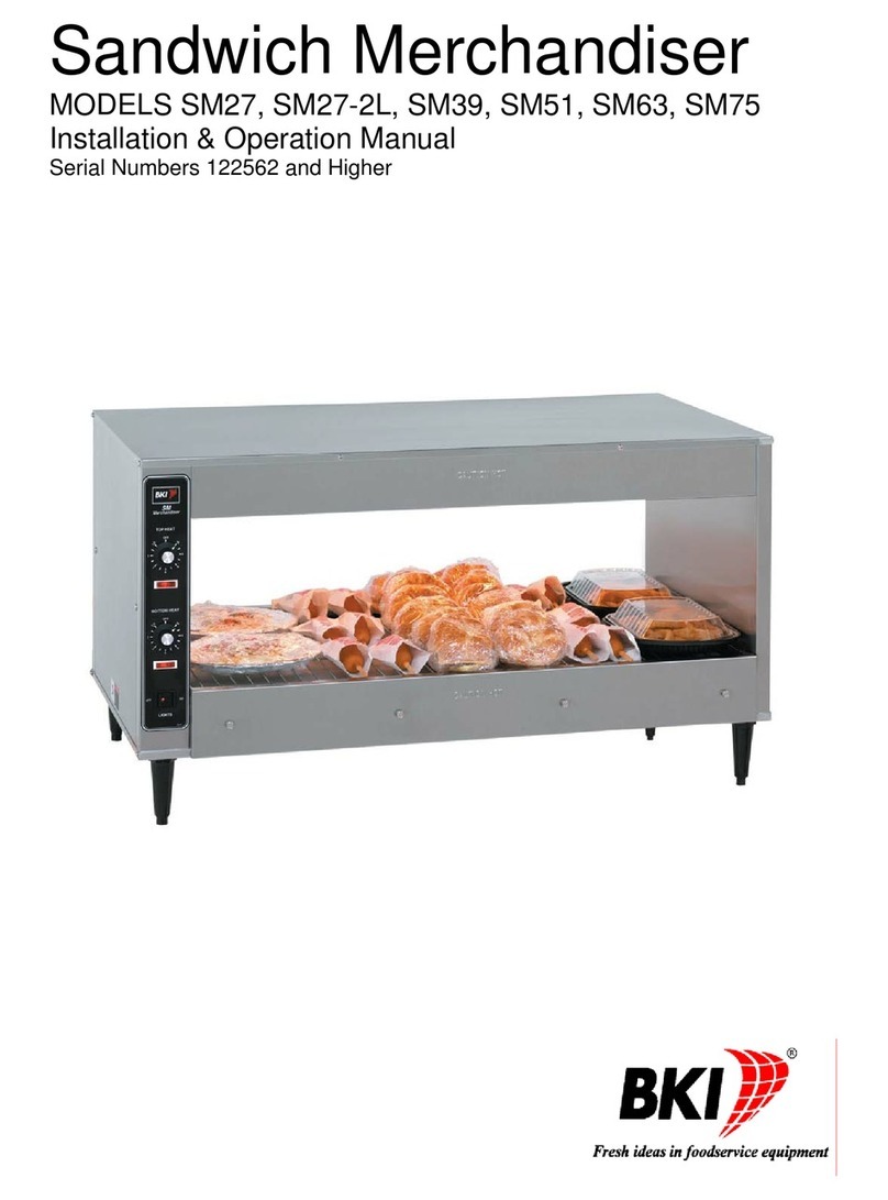 BKI Sandwich Merchandiser SM27 Installation and operation manual