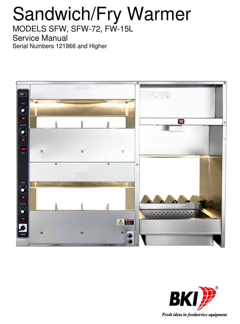 BKI Sandwich/Fry Warmer SFW-72 Service manual