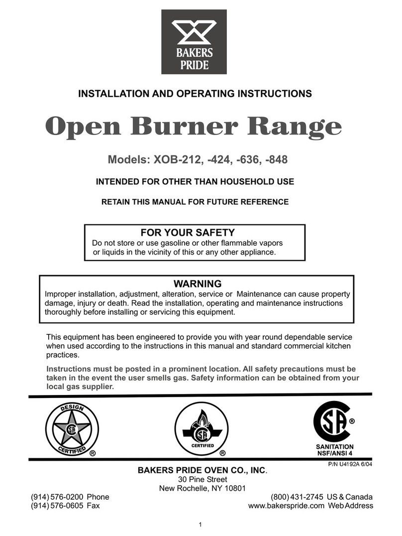 Bakers Pride XOB-424 User manual