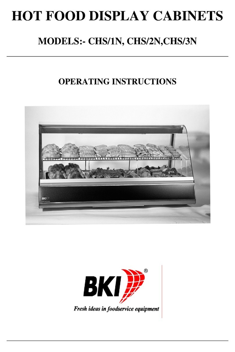 BKI Hot Food Display Cabinets CHS/1N operating instructions