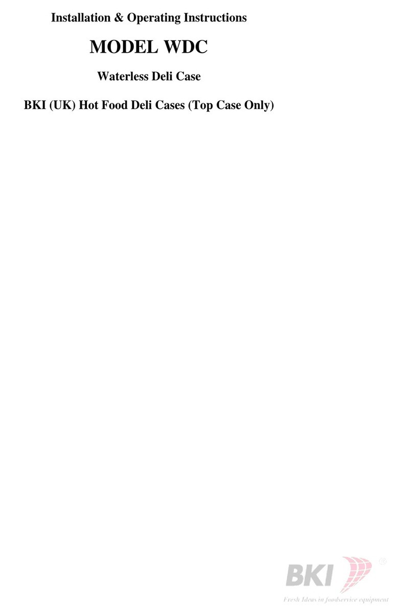 BKI Hot Food Deli Cases WDC Installation and operating instructions