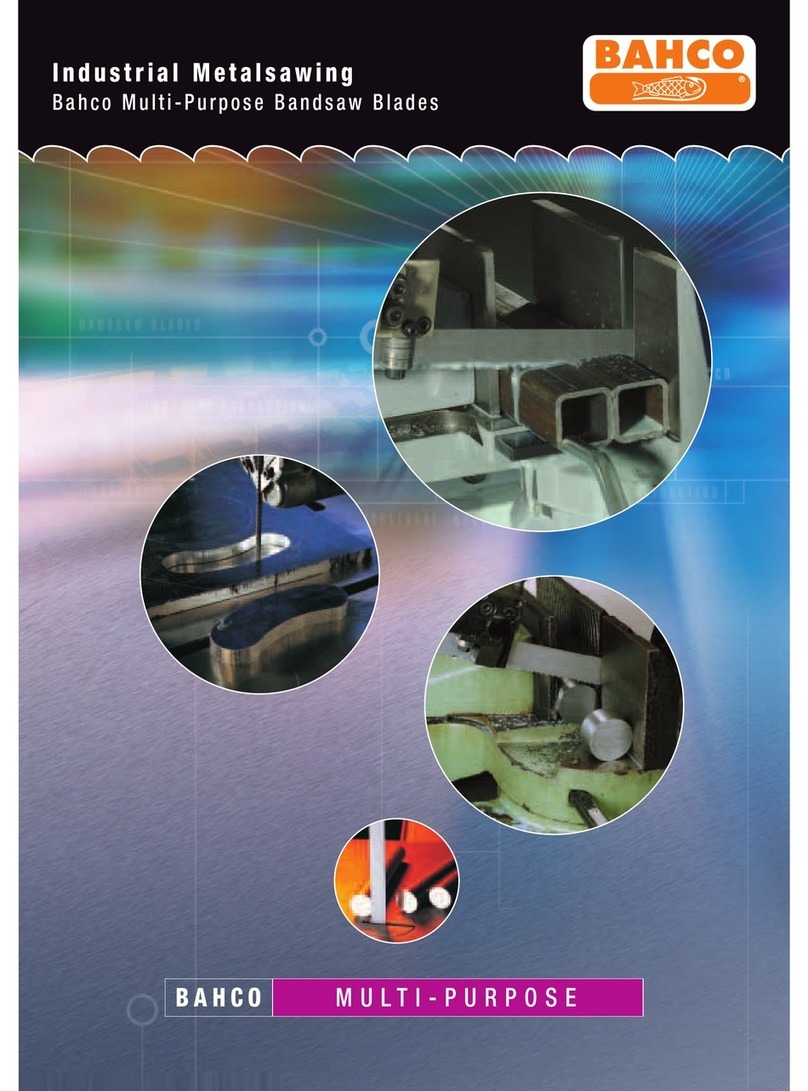Bahco Multi-Purpose Bandsaw Blades User manual Bahco Multi-Purpose Bandsaw Blades User manual