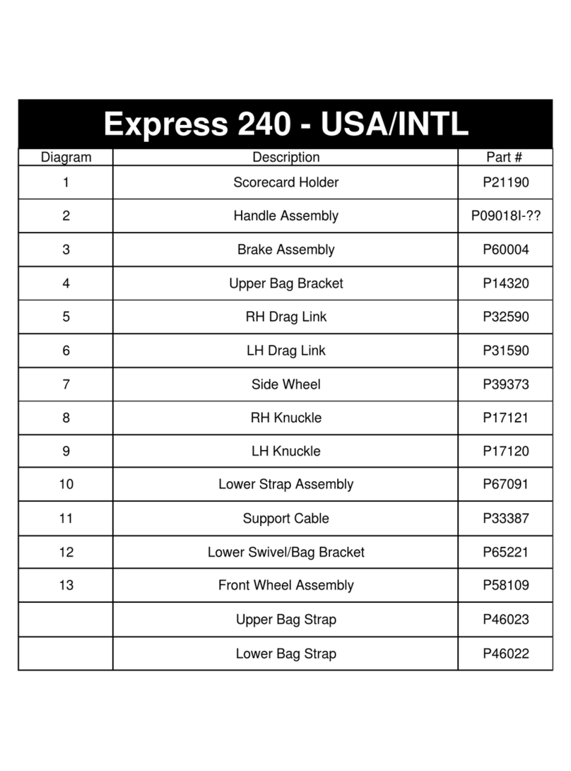 Bag Boy Push Cart Express 240 User manual