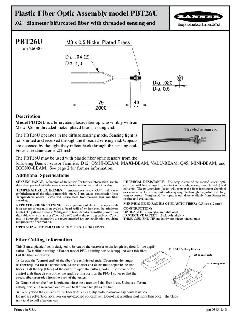 Banner PBT26U User manual
