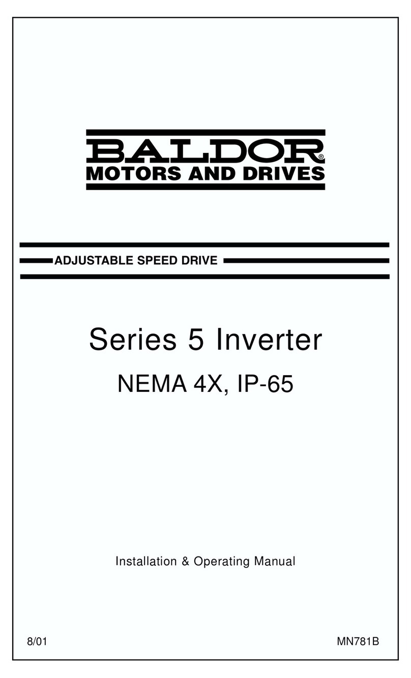 Baldor Series 5 Inverter IP-65 Installation and operating manual
