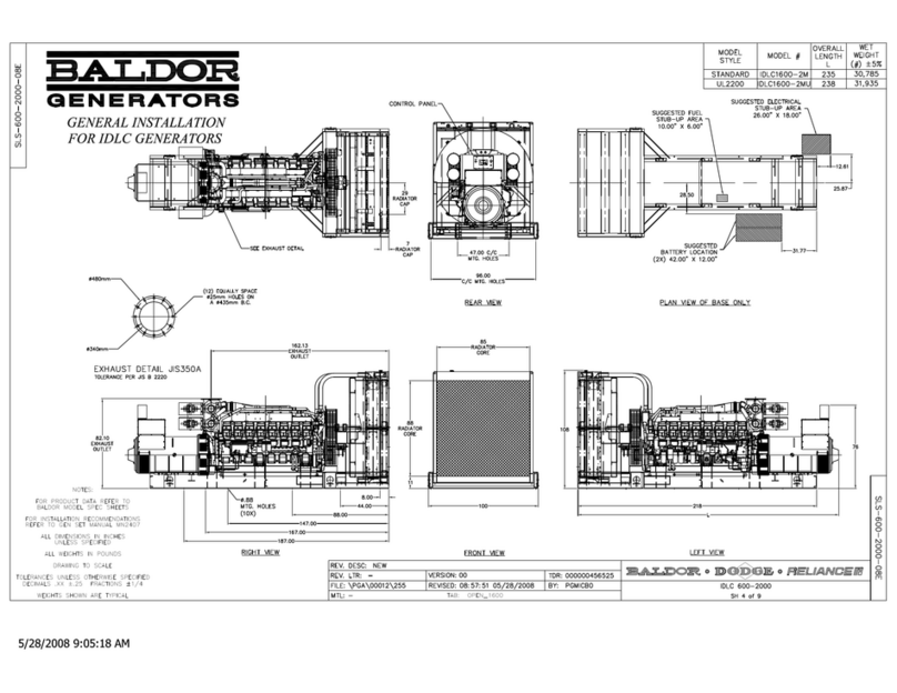 Baldor IDLC1600-2M installation manual