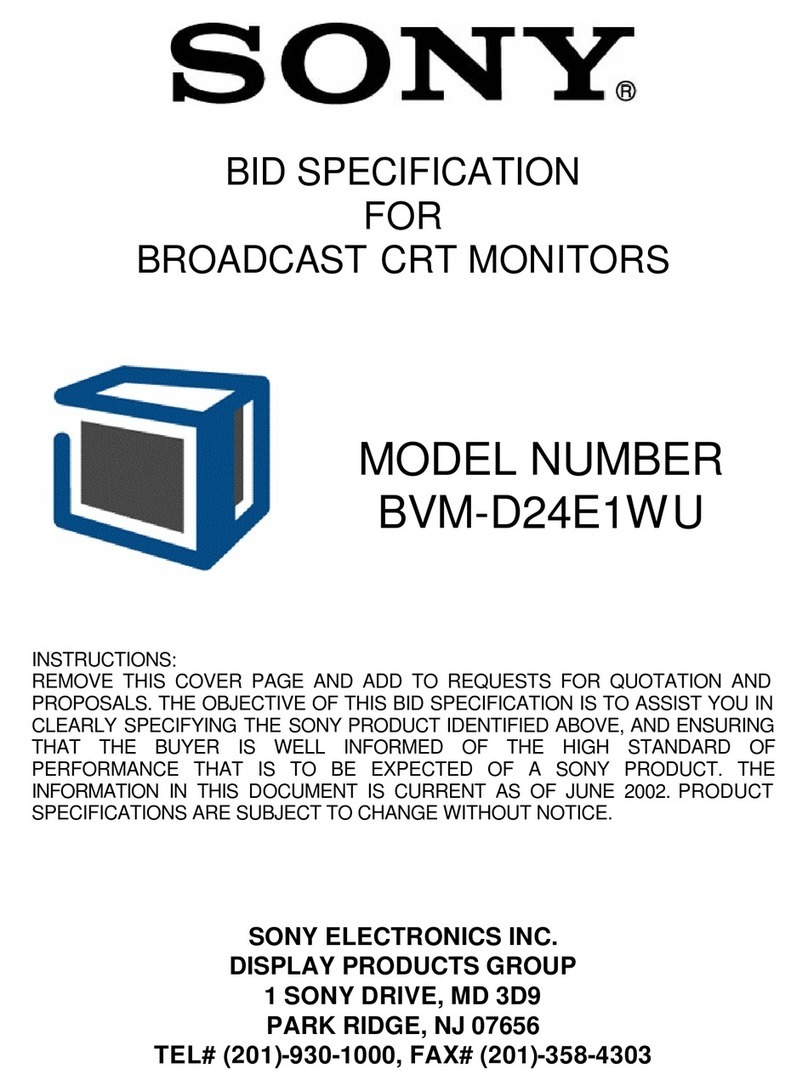 Sony BVM-D20F1U, BVM-D20F1E, BVM-D20F1A, BVM-D24E1WU, BVM-D24E1WE, BVM-D24E1WA, BVM-D32E1WU, BVM-D32E1WE,... User manual