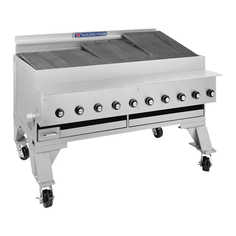 Bakers Pride Dante Series XX & CH Installation and operating instructions