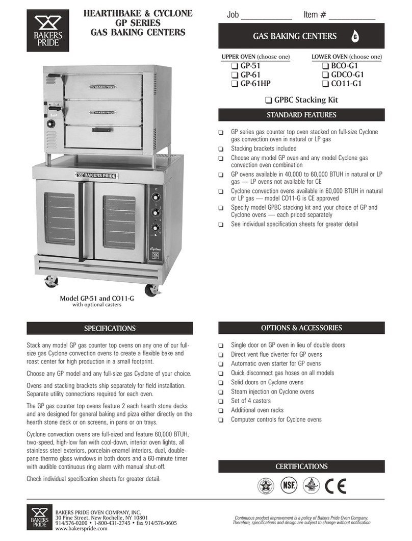 Bakers Pride Cyclone CO11-G1 User manual