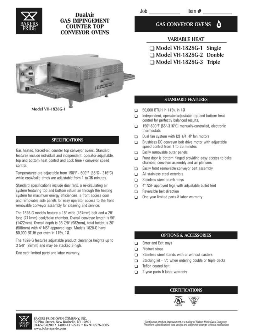 Bakers Pride VH-1828G-1 User manual