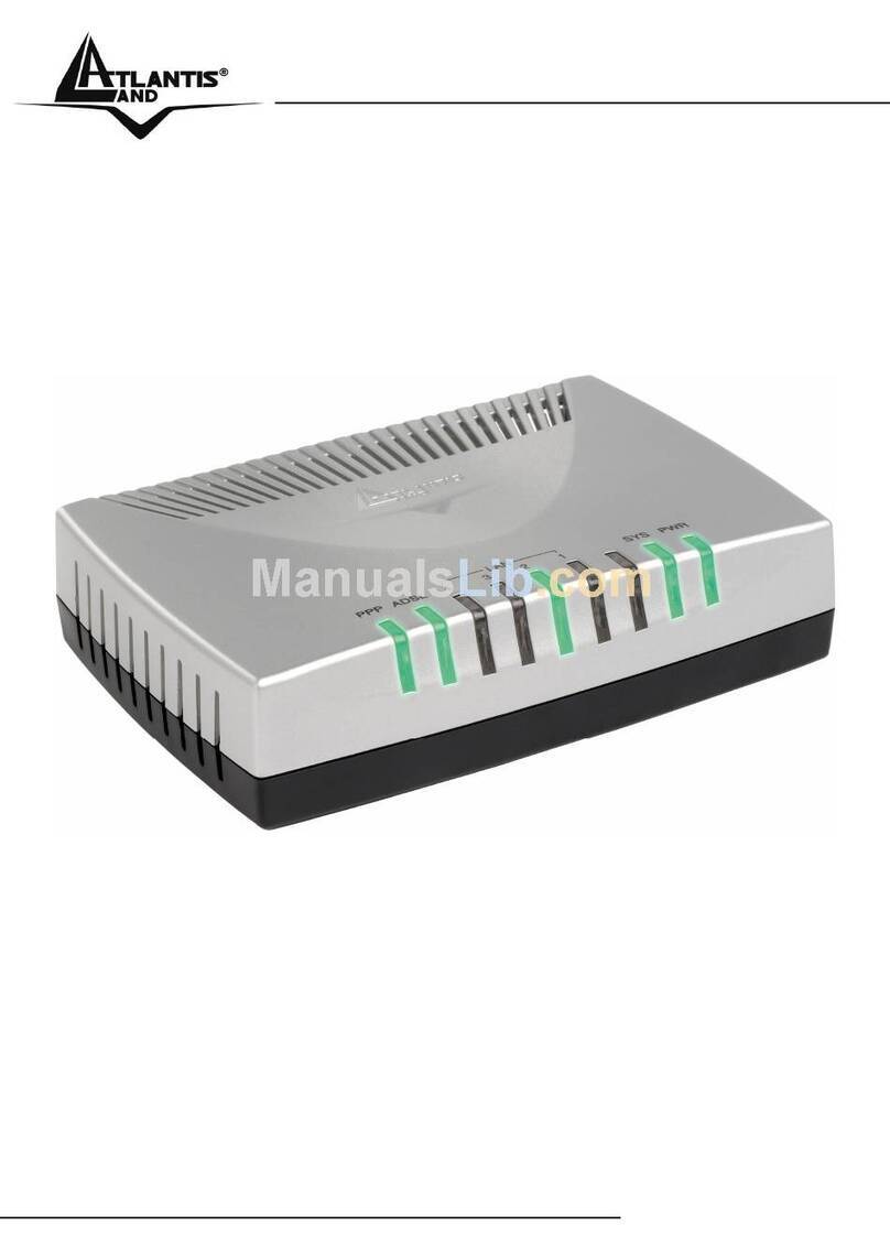 Atlantis Land WebShare 241 ROUTER ADSL2+ A02-RA241 User manual